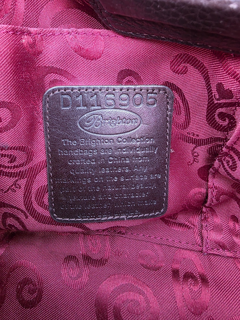 Brighton Brown Suede Shoulder Bag Croc Trim Silver Heart Charm Drawstring GUC - Picture 5 of 8